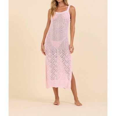 Women's Crochet Maxi Dress Coverup - ocean drive