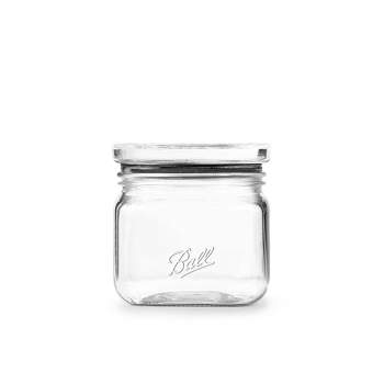 Glass Mason Jar Pitcher with Pour Lids - Ball Jars, 1 Quart (32 oz) Wide  Mouth, Teal 2-Pack