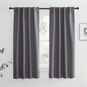 NICETOWN Backtab & Rod Pocket Blackout Thermal Curtain Panels, Set of 2 - 1 of 4