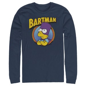 Men's The Simpsons Bartman Long Sleeve Shirt - 1 of 4