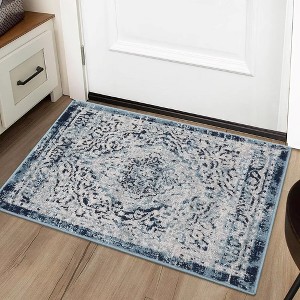 Vintage Medallion Area Rug Indoor Non-Shedding Stain Resistant Rugs Carpet Floral Rugs for Living Room Bedroom - 1 of 4