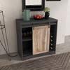 31 Inch Farmhouse Barn Door Bar Cabinet For Living Room, Dining Room - 3 of 4