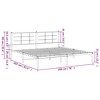 vidaXL Elegant King Metal Bed Frame-Black Powder-Coated Steel-Modern Bedroom Furniture - 3 of 4