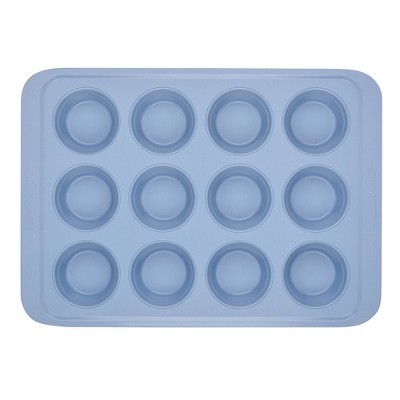 Blue Nonstick 12-Cup Heavy-Duty Muffin Pan