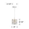 Possini Euro Design Crystal Rain Chrome Mini Pendant Light 6" Wide Modern LED Fixture for Dining Room House Foyer Kitchen Island Entryway Bedroom Home - 4 of 4