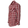 Gioberti Men's Western Plaid Long Sleeve Shirt with Pearl Snap-on - 3 of 3