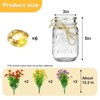 6 PCS Mason Jar Centerpiece for Table, Farmhouse Coffee Table Decor with Colorful Daisy & LED Lights, Summer Decoration For Kitchen Living Bathroom - 2 of 4