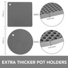 Itopfox Silicone Trivets for Hot Dishes - Heat Resistant Kitchen Pads, Flexible Pot Holders for Hot Pots, Easy to Clean and Store, Grey - 4 of 4