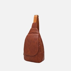 MKF Collection Cleisy M logo Embossed Vegan Leather Women’s Sling Bag by Mia K - 1 of 4