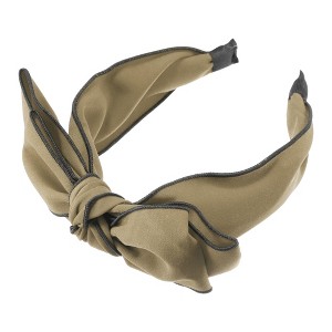 Unique Bargains Women's Double Layered Bow Knot Headband Hairband Accessories 2.6 Inch Wide 1Pc - 1 of 4