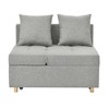 NicBex Convertible Sleeper Chair,Modern Linen Folding Sofa Bed with Adjustable Backrest,Couches with Wheels for Living Room,White - 4 of 4
