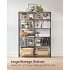 VASAGLE 6-Tier Tall Bookshelf, Bookcase, Large Metal Shelf, 11.8 x 47.2 x 67.9 Inches, Rustic Brown and Black - 3 of 4