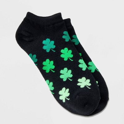 Women's Gradient Shamrocks St. Patrick's Day Low Cut Socks - Black 4-10