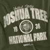 Joshua Tree National Park Established Date Adult T-Shirt Military Green - 2 of 4