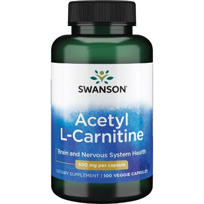 Swanson Dietary Supplements Acetyl L-Carnitine 500 mg Veggie Capsule 100ct.