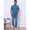 INSPIRE CHIC Men's Casual Summer Short Sleeves Button Basic Henley T-Shirts - 2 of 4