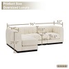 128” Chenille Sectional Couch, 4 Seater L Shape Modular Sofa Set for Living Room Office-Morden Fort - image 3 of 4