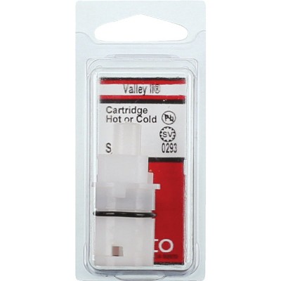 White Plastic Hot and Cold Faucet Replacement Stem