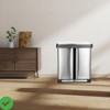 16 Gallon Dual Trash Can 30L+30L Stainless Steel Soft Close Dual Garbage & Recycle Bin - 2 of 4