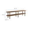 Modway Torus Oval TV Stand with Shelves in Walnut - 69 Inch Wood Entertainment Center for Living Room - Curved Round Media Console with Open Storage - 4 of 4