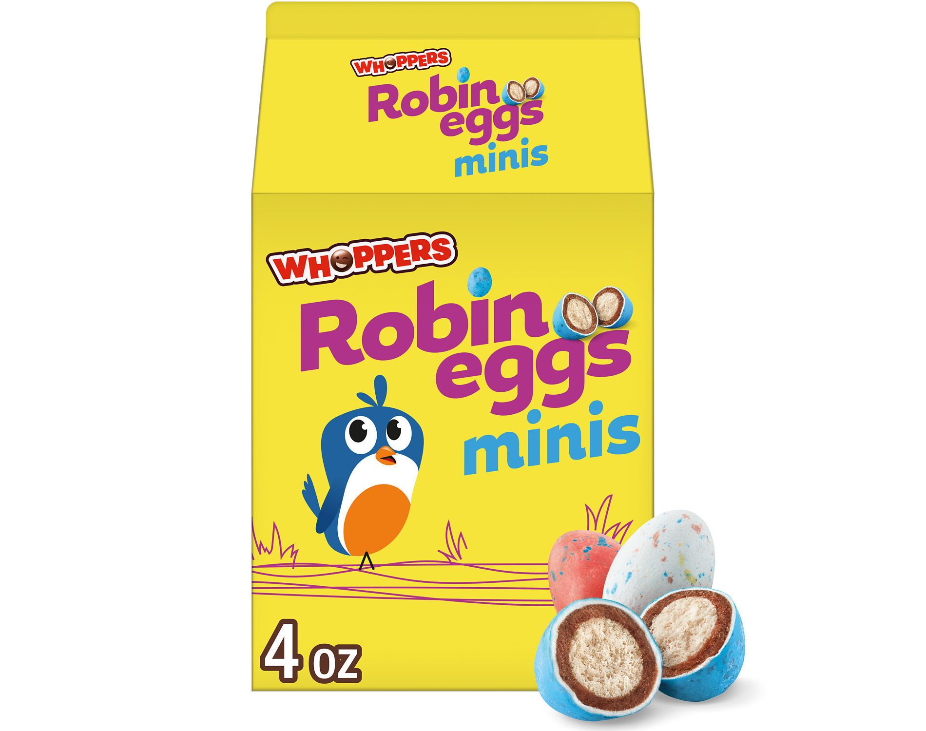 Whoppers Robin Eggs Minis Malted Milk Balls Easter Candy Carton - 4oz