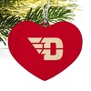 University of Dayton Flyers Logo Heart Love Wood Christmas Tree Holiday Ornament - 2 of 3