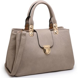 Women Satchel Handbags Top Handle Purse Vegan Leather Shoulder Bag - 1 of 4