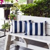 TopComfy Support Pillow Horizon Stripe Weather Resistant Soft for Patio and Indoor, Blue, 17"*17"*10" - 2 of 4
