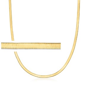 Pure Collection by Ross-Simons 3mm 14kt Yellow Gold Herringbone Necklace - 1 of 4