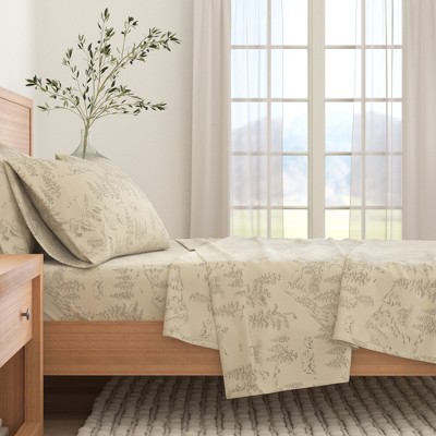 100% Cotton Lodge Printed Flannel Sheet Set - Great Bay Home