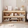 Toy Storage Organizer 6 Cubes Kids Bookshelf Wooden Storage Cabinet Playhouse Shelves Cabinet - 3 of 4