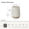 LuxenHome Handmade MgO Tall Planter, Indoor Outdoor Plant Pot with Drainage Hole, Modern Striped Flower Pots for Plants - 3 of 4