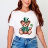 St. Patrick's Bear Clover - Women's Garment Dyed Graphic T-Shirt - 3 of 4