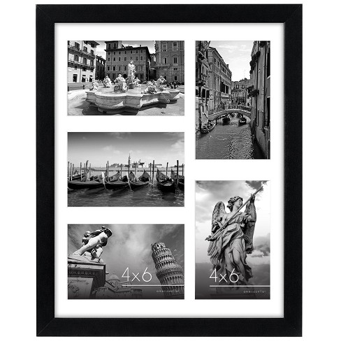 Americanflat Set of 10 Picture Frames with Shatter-Resistant Glass - Gallery Wall Frame Set with Two 8x10 Frames - Signature Collection - Black - image 1 of 4