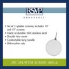 RSVP International Endurance Series 10 Inch and 15 Inch Stainless Steel Fine Mesh Splatter Screens for Frying Foods in Pans, Pots, and Woks (Set of 2) - 4 of 4