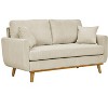 TiramisuBest Mid-Century Corduroy Sofa,Blue - 3 of 4