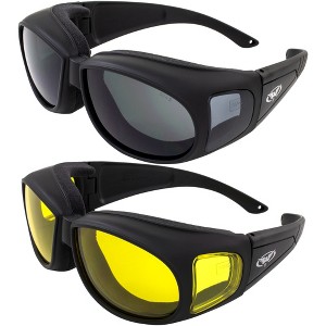 2 Pairs of Global Vision Eyewear Outfitter Safety Motorcycle Fit Over Glasses - 1 of 4