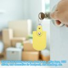 Unique Bargains Office Car ID DIY PU Leather Key Fobs with Key Rings 4 Pcs - 4 of 4