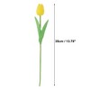 Unique Bargains Christmas 20 Pcs Artificial Flowers Fake Tulips for Wedding Rooms Home Hotel Party Decoration Yellow - 2 of 4