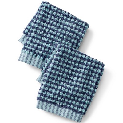 Lands' End Turkish Quick-Dry Cotton Textured Gingham Towel Set