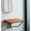 HomeRoots 14" X 18" Brown Teak Rectangular Shower Bench - 2 of 4
