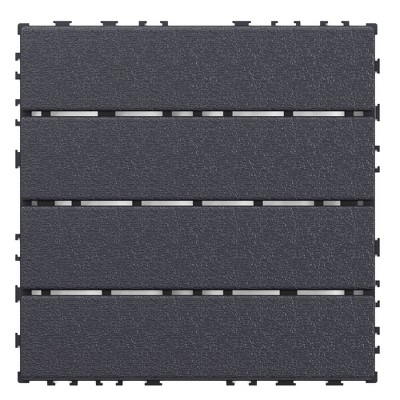 Dolonm 44PCS 12"x12" Plastic Interlocking Deck Tiles - Waterproof Outdoor Flooring for Patio, Pool & Balcony