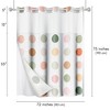 Americanflat 72x75 Hookless Shower Curtain - Polka Dot Green Orange Pink Shower Curtain with Sheer Panel, Snap-In Liner, and Grommets - 2 of 4
