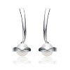 Guili Sterling Silver Earrings with White Freshwater Pearl and Ribbon Swirl Design, a Beautiful Drop Design for a Timeless, Elegant Look - 2 of 2