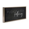 Stupell Industries Sassy Please Stop Talking Floating Frame Canvas Art, Brown, 31" x 14" - 2 of 4