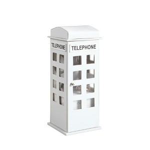 12"  Faux Leather Telephone Booth Jewelry Box - 1 of 4
