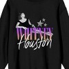 Whitney Houston Ombre Text Retro Style Women's Black Crew Neck Sweatshirt - 2 of 2