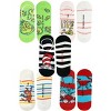 HalloweenCostumes.com One Size Fits Most  Dr. Seuss No Show Sock Set for Adults 5 Pack Assorted, Red/Green/Blue - 4 of 4