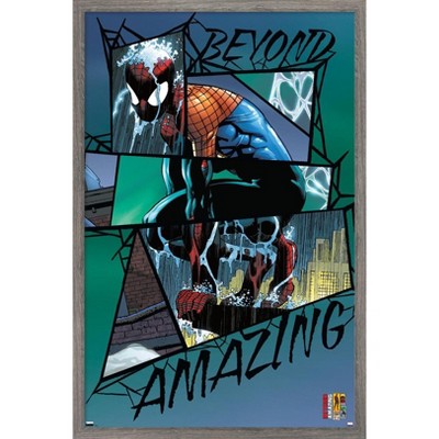 Trends International Marvel Comics Spider-Man: Beyond Amazing - Rain Mash-up Framed Wall Poster Prints
