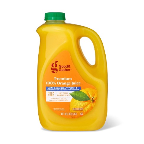 Pulp Free 100 Orange Juice Not From Concentrate W Calcium Vitamin D 89 Fl Oz Good Gather Target